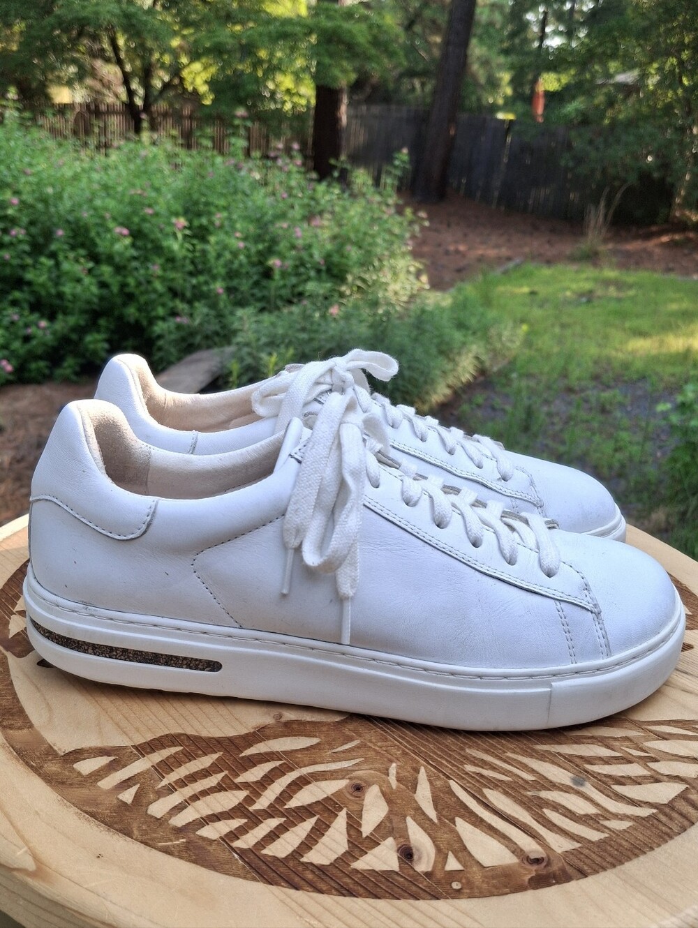 Birkenstock Women's Bend Low White Leather Minimalist Sneakers Sz 38/7.5 - Picture 9 of 10